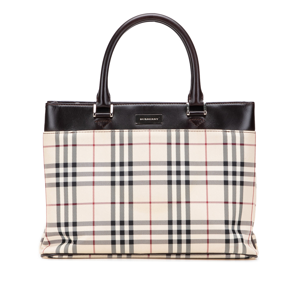 House Check Canvas Tote