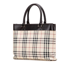 House Check Canvas Tote