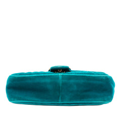 Medium GG Marmont Matelasse Velvet Shoulder Bag