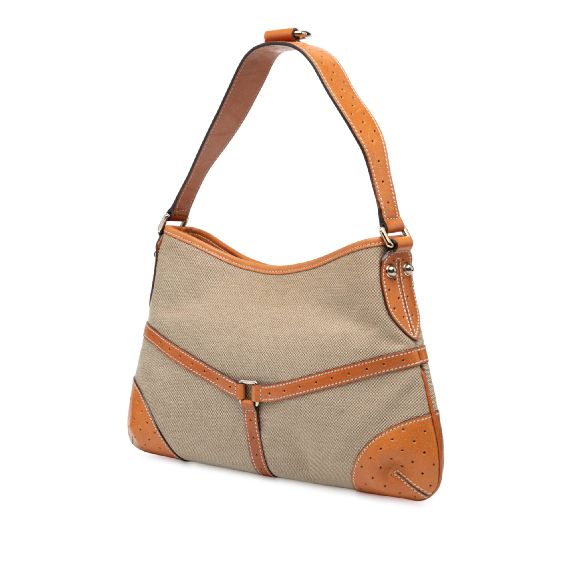 Canvas Web Reins Shoulder Bag