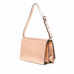 Metallic Leather Crystal Embellished Broadway Clutch on Strap