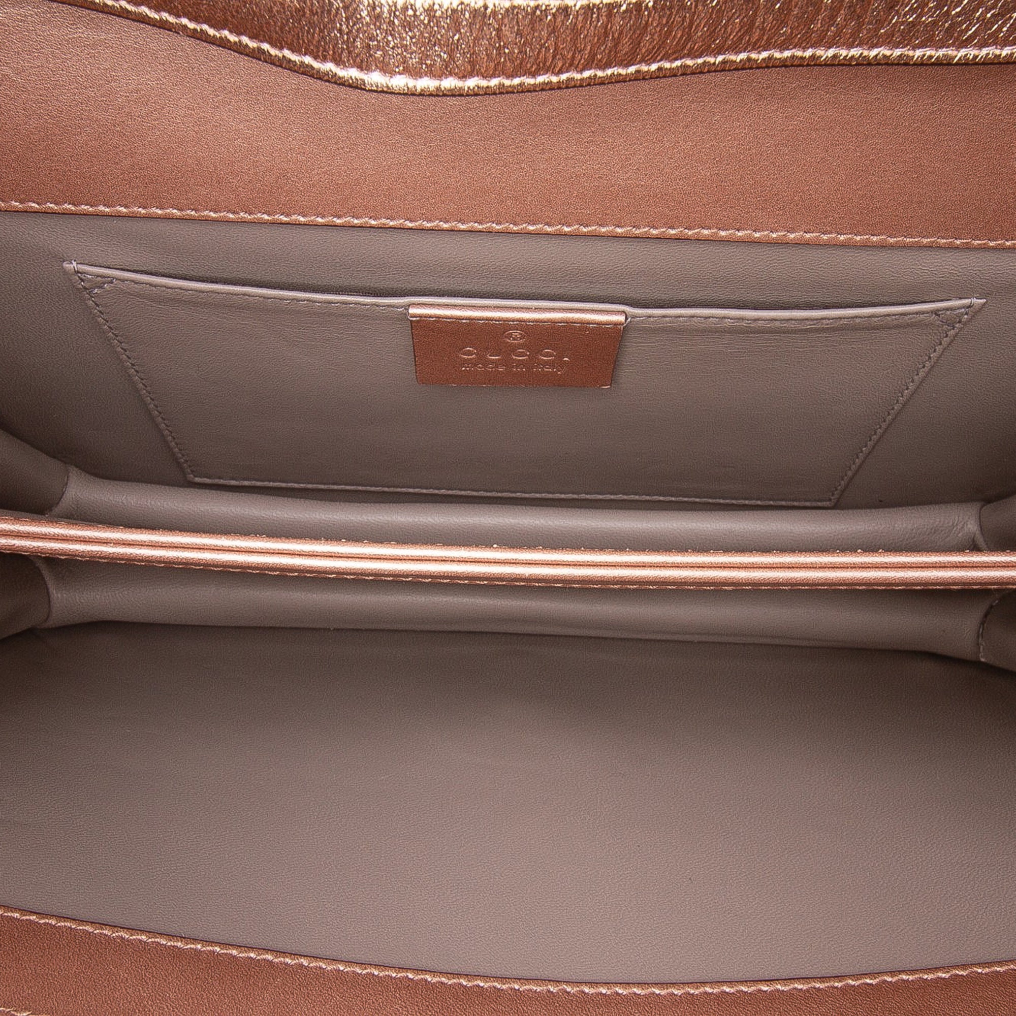 Metallic Leather Crystal Embellished Broadway Clutch on Strap