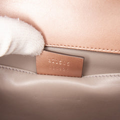 Metallic Leather Crystal Embellished Broadway Clutch on Strap