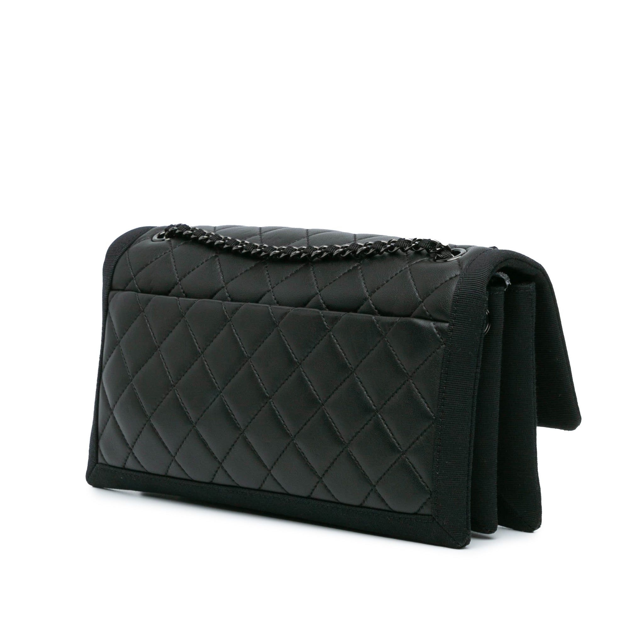 Medium Quilted Lambskin Grosgrain Flap