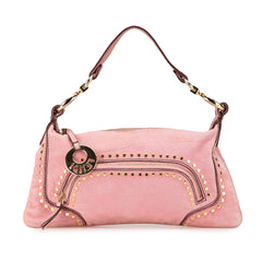 Studded Nubuck Chef Pocket Shoulder Bag