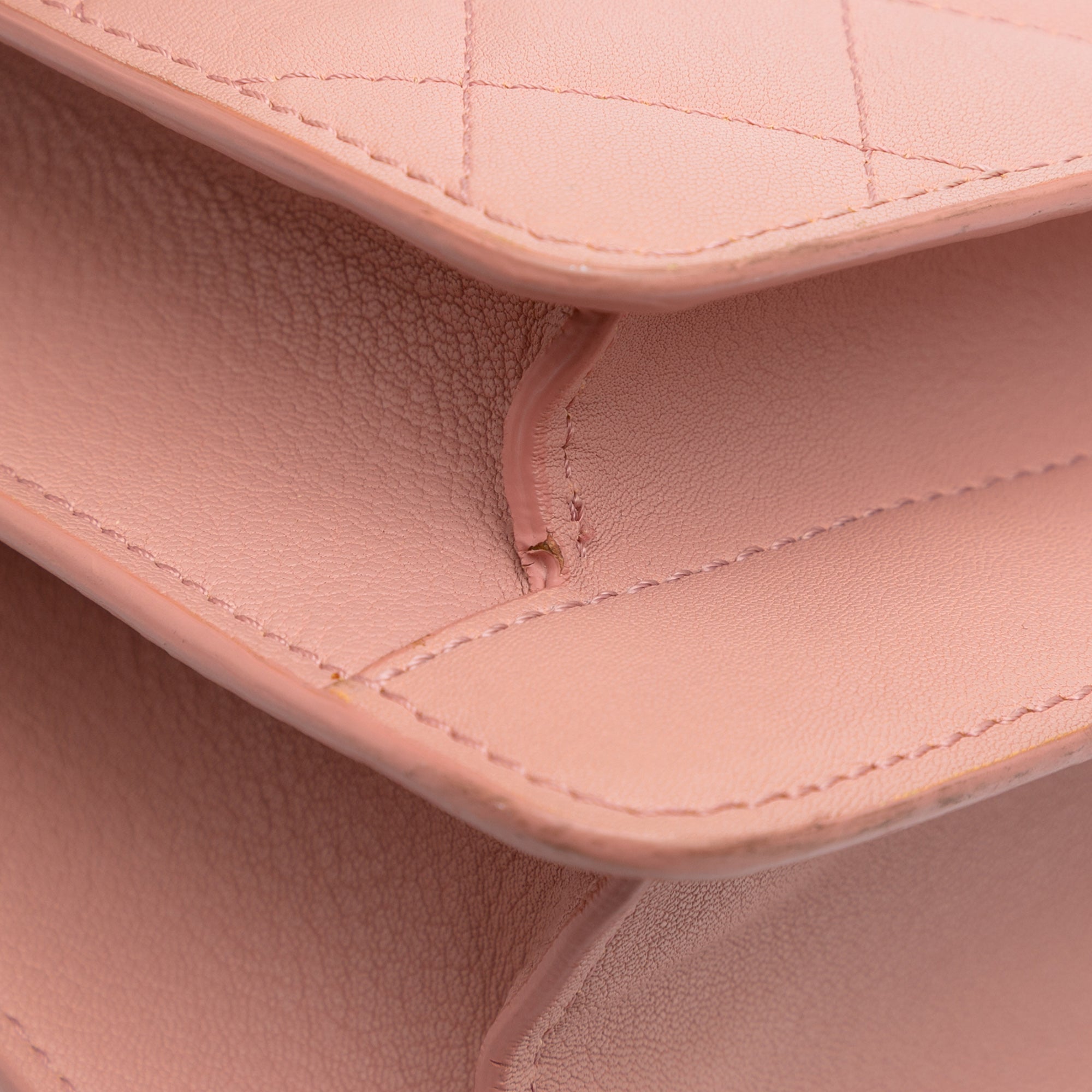 Large Quilted Goatskin CC Box Flap