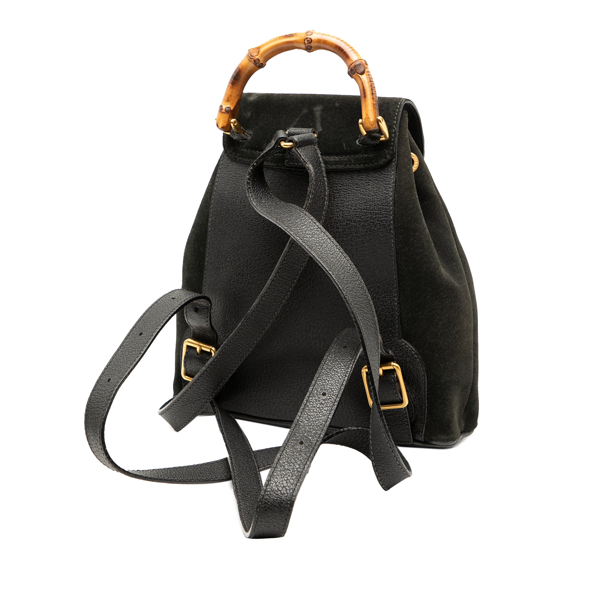 Suede Bamboo Drawstring Backpack