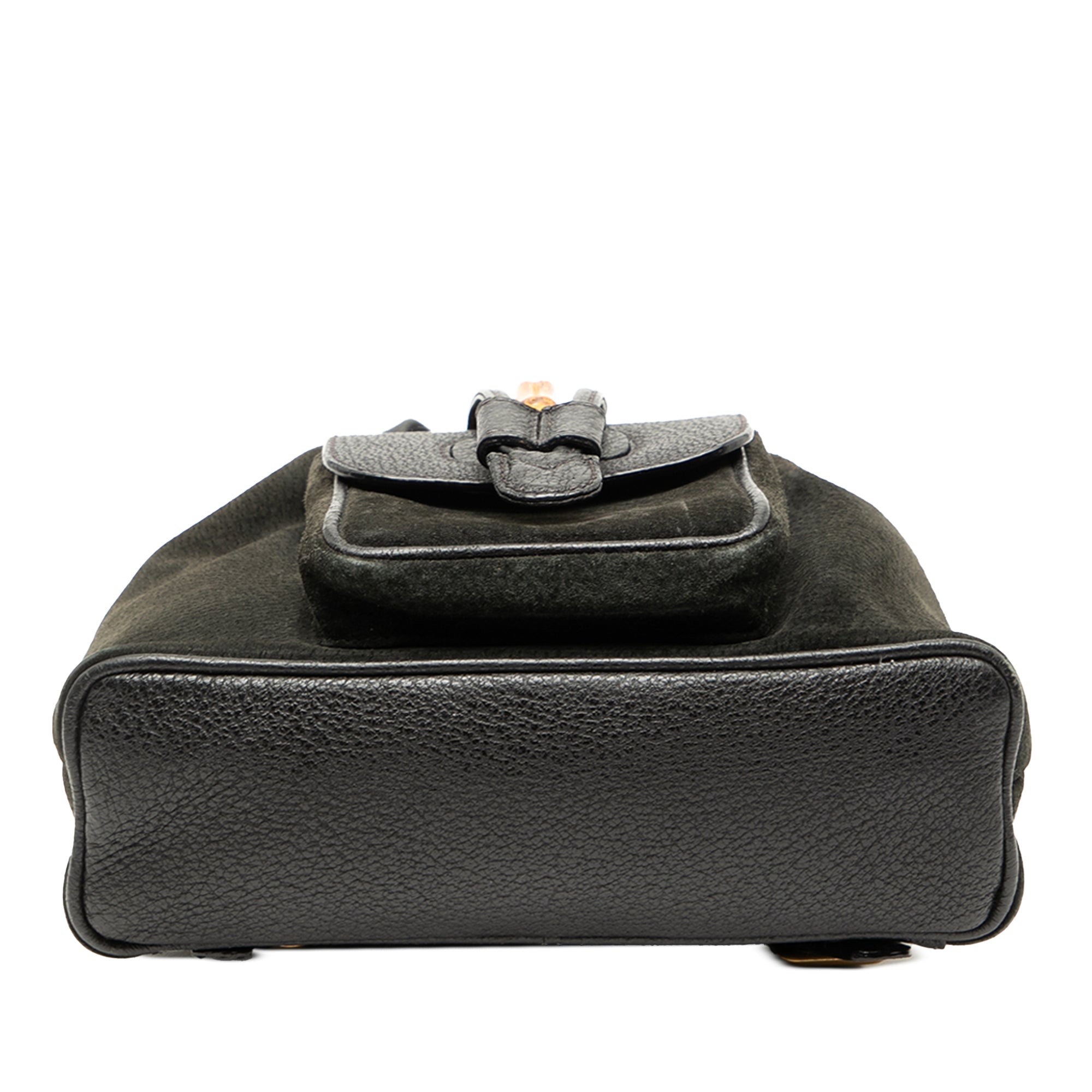 Suede Bamboo Drawstring Backpack