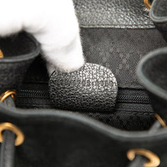 Suede Bamboo Drawstring Backpack