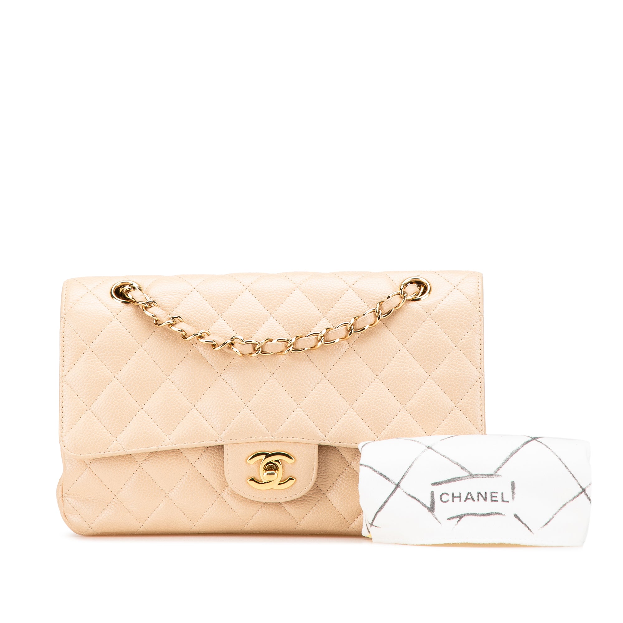 Medium Classic Caviar Double Flap