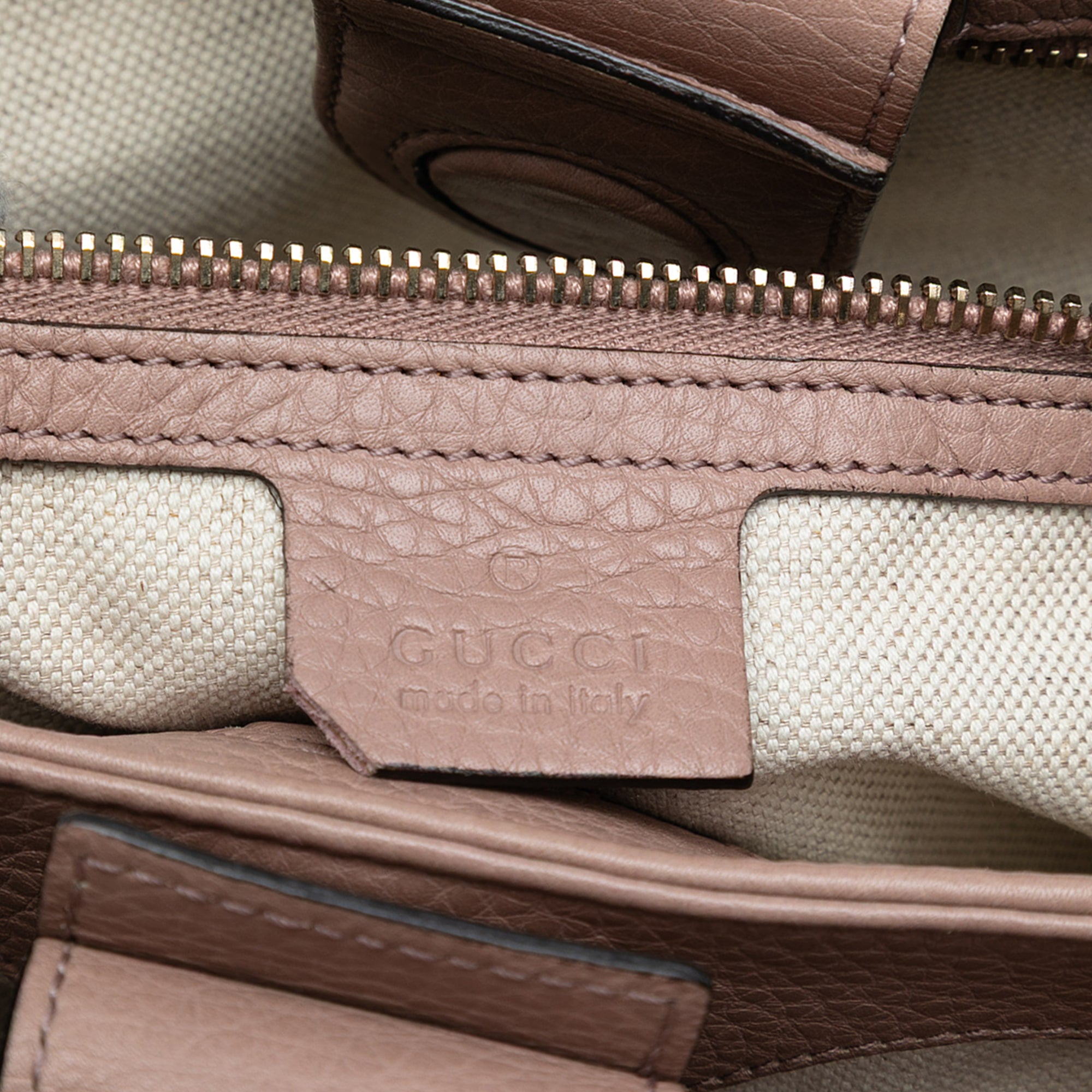 Small Calfskin Bamboo Shopper Satchel