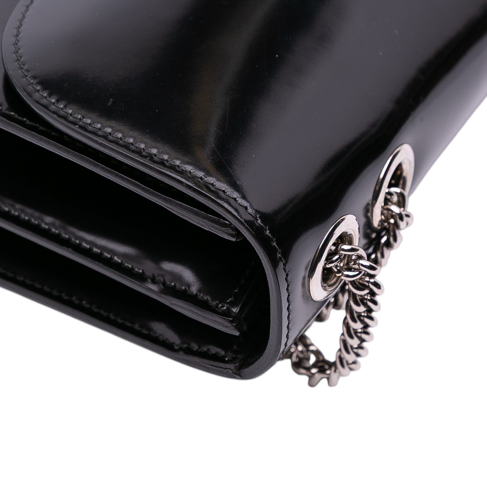 Medium Patent Dollar Interlocking G Crossbody
