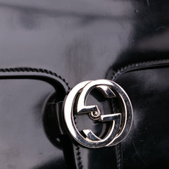 Medium Patent Dollar Interlocking G Crossbody