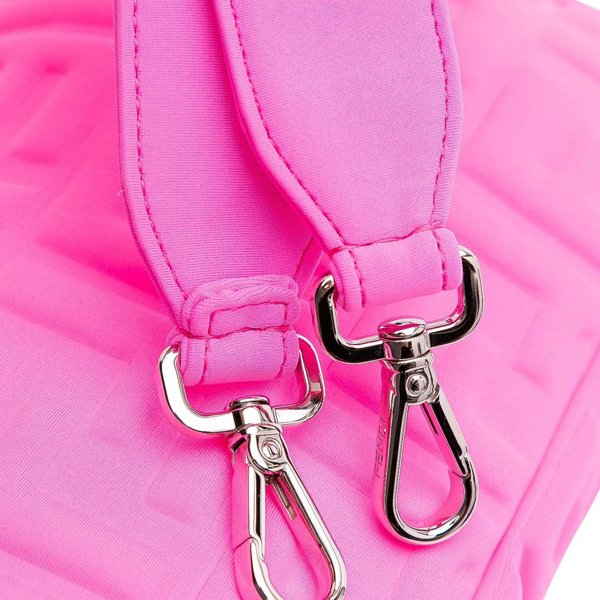 Medium Embossed Lycra Baguette Satchel