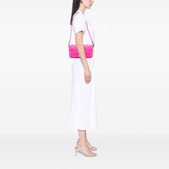 Medium Embossed Lycra Baguette Satchel