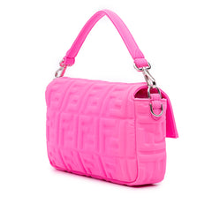 Medium Embossed Lycra Baguette Satchel
