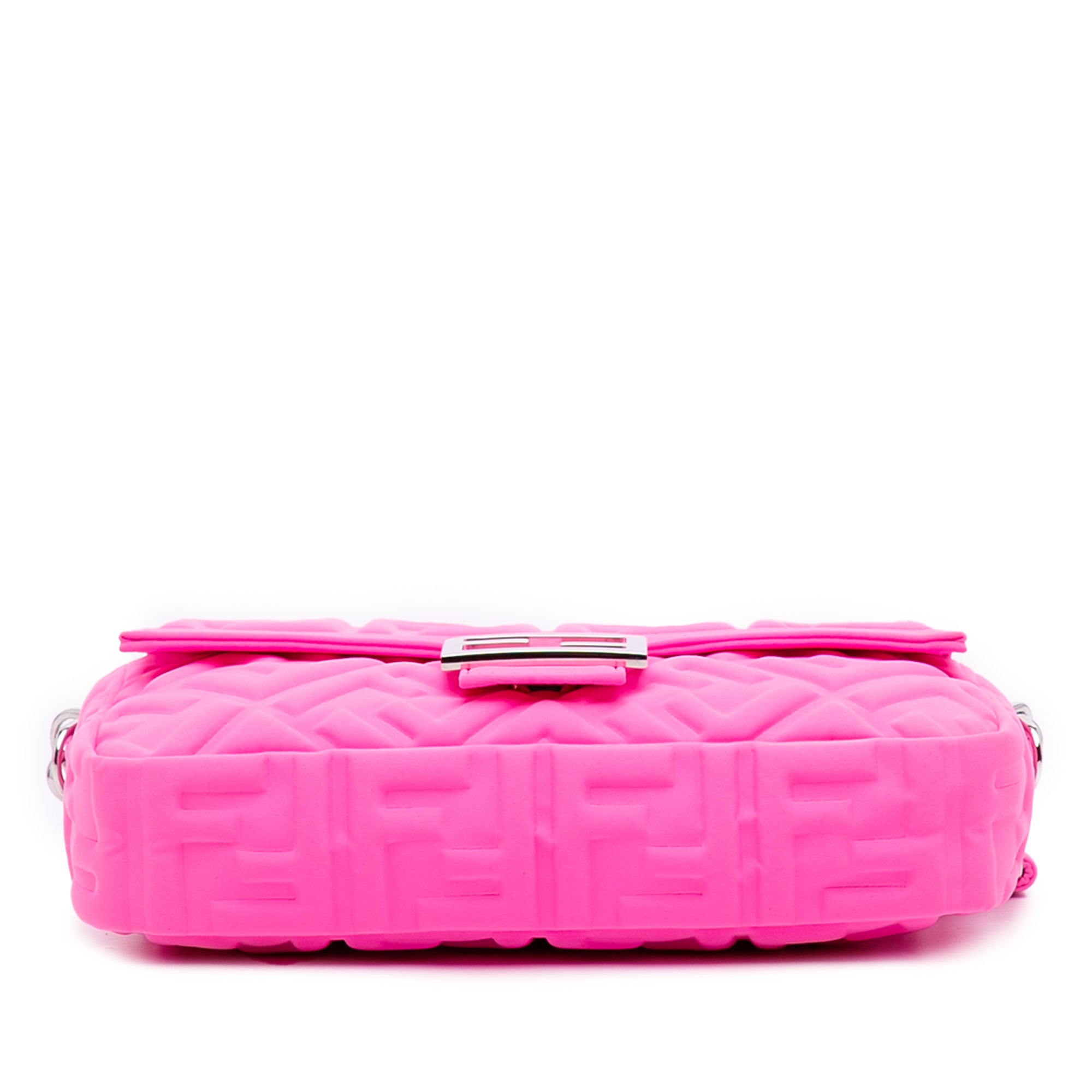 Medium Embossed Lycra Baguette Satchel