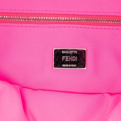 Medium Embossed Lycra Baguette Satchel