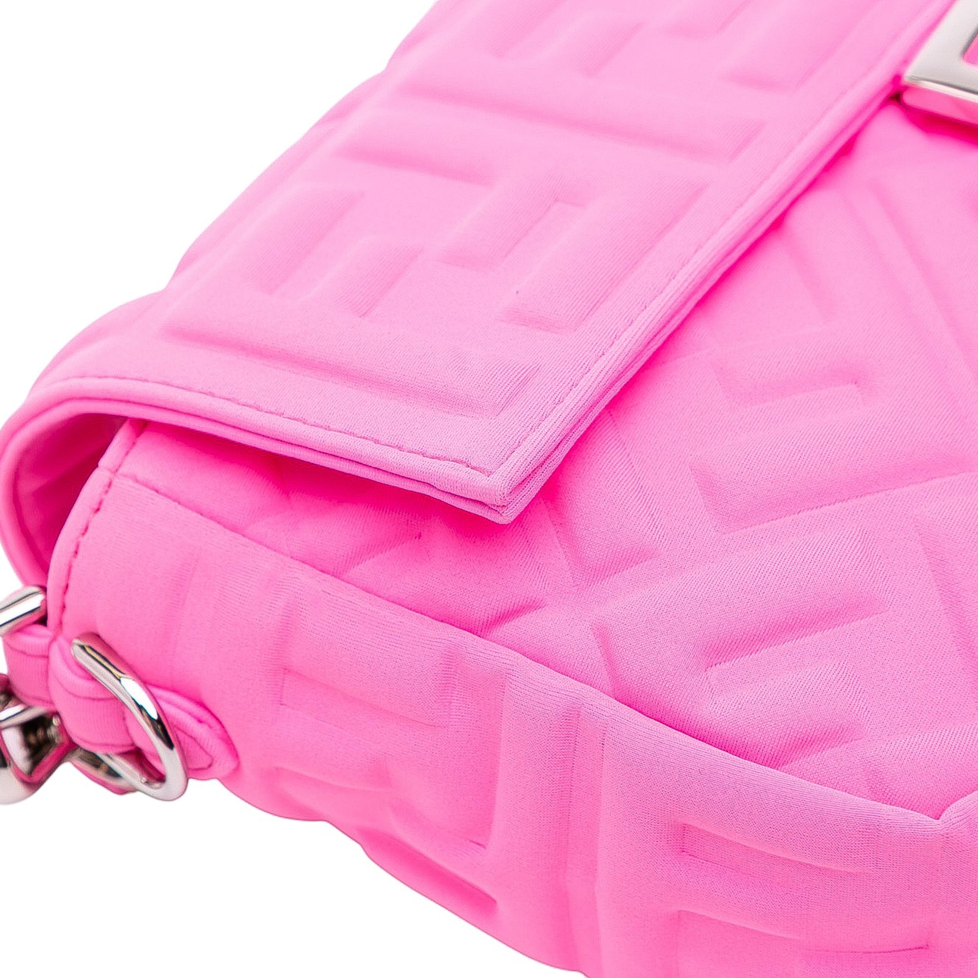 Medium Embossed Lycra Baguette Satchel