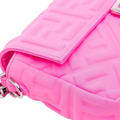 Medium Embossed Lycra Baguette Satchel