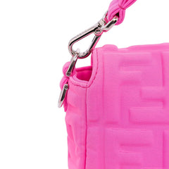 Medium Embossed Lycra Baguette Satchel