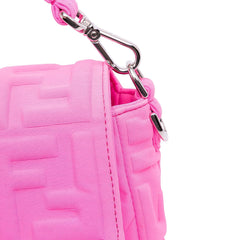 Medium Embossed Lycra Baguette Satchel