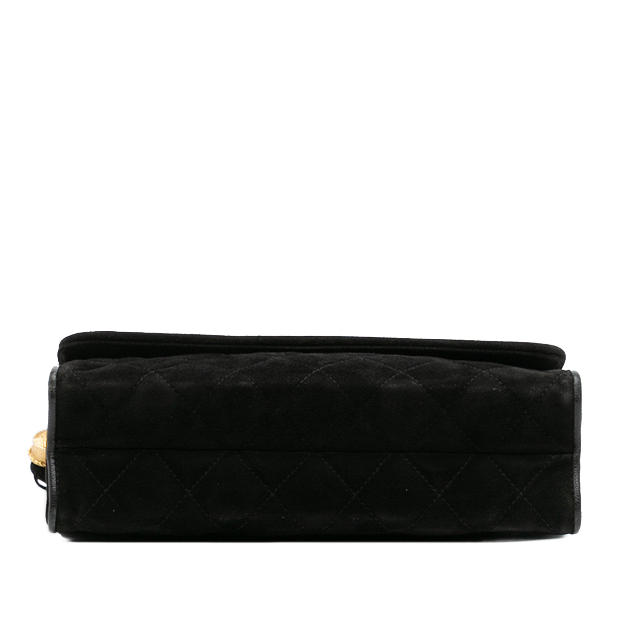 Quilted Suede Tassel Flap