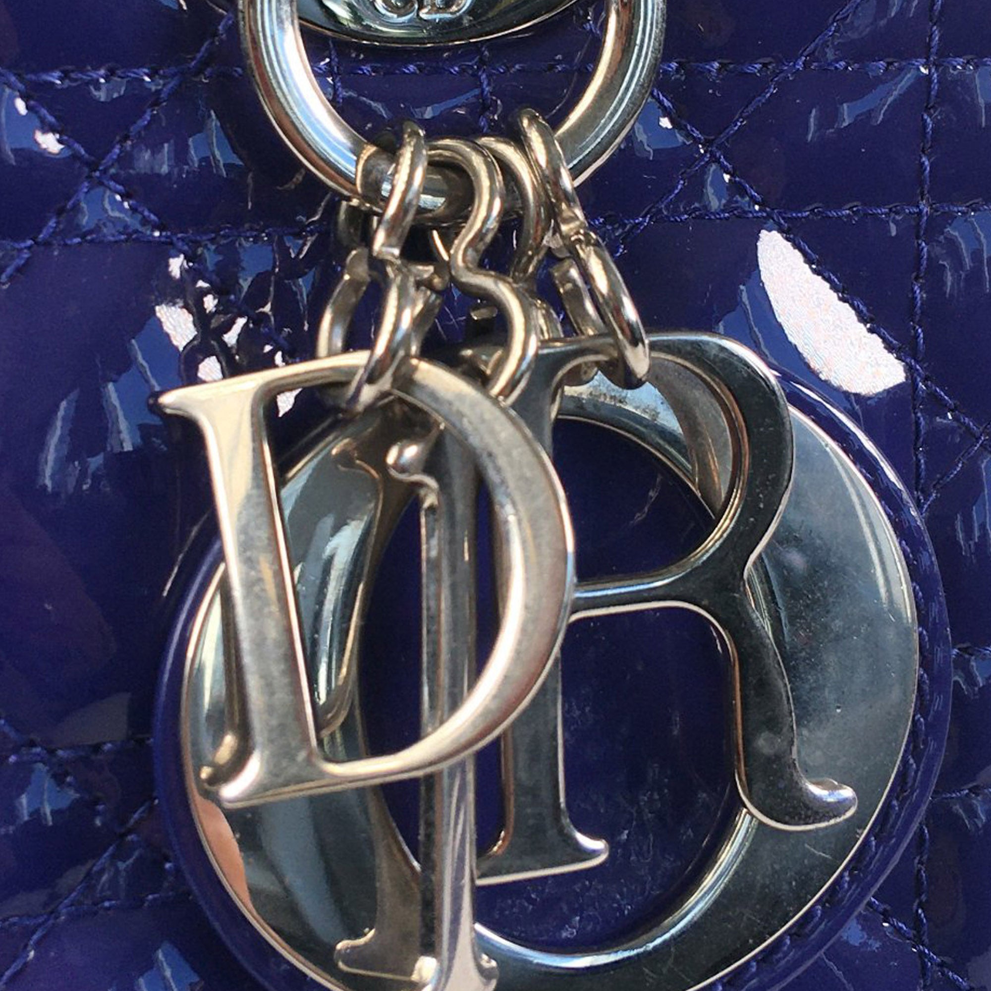 Medium Patent Cannage Lady Dior