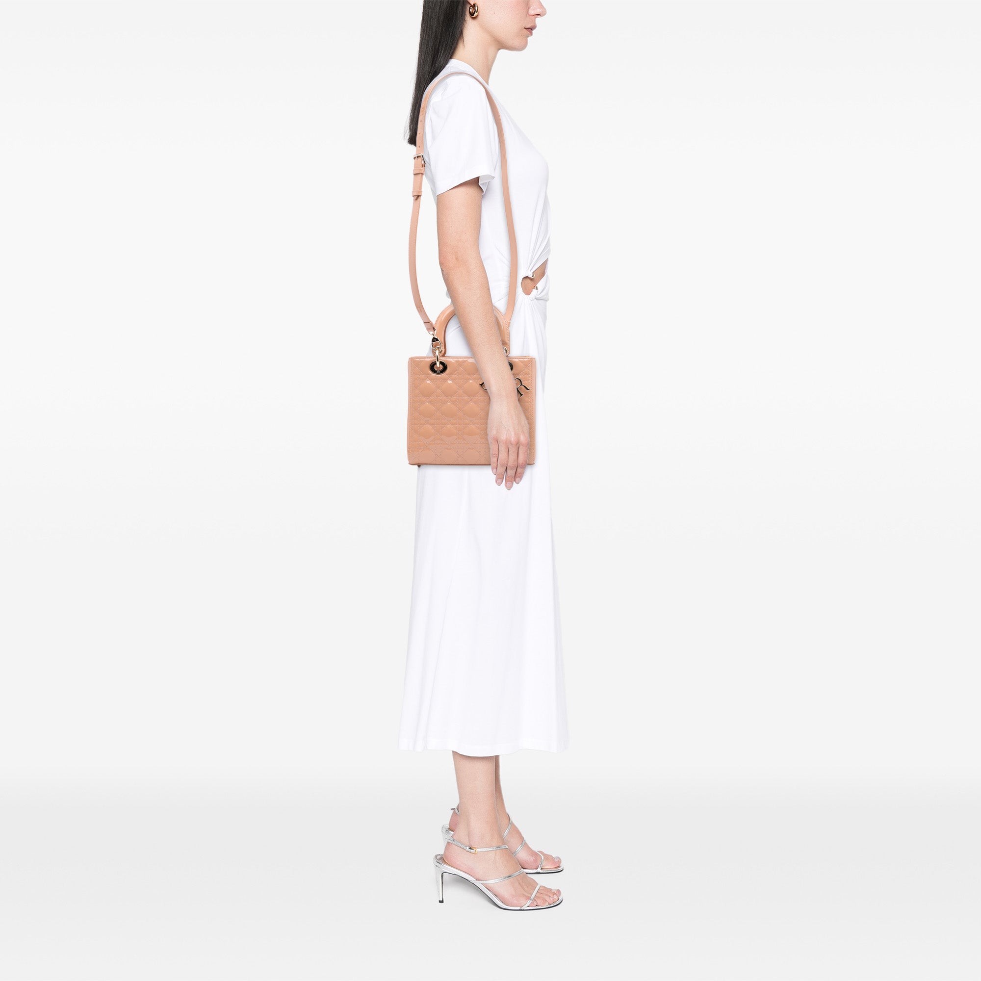 Medium Patent Cannage Lady Dior