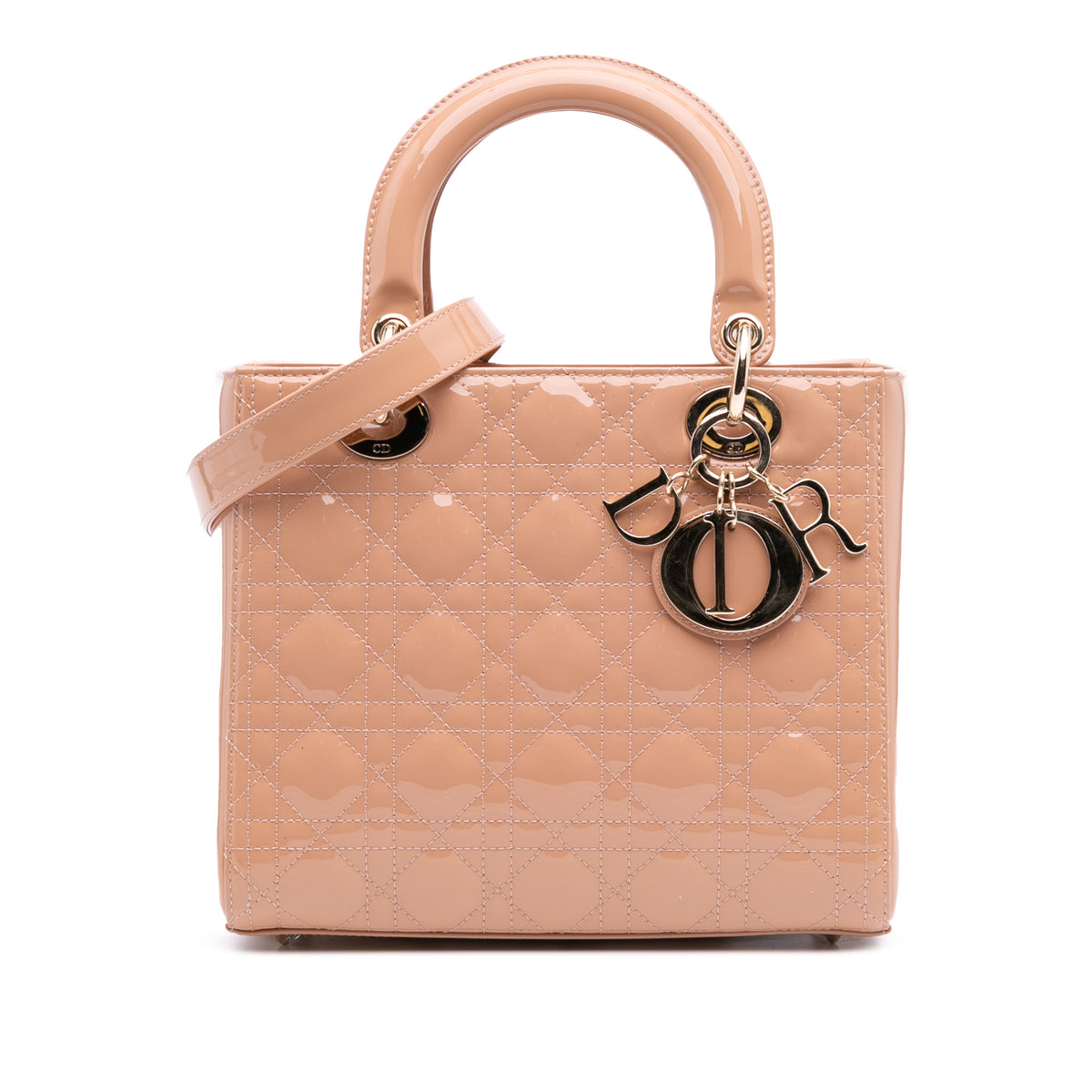 Medium Patent Cannage Lady Dior