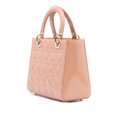 Medium Patent Cannage Lady Dior