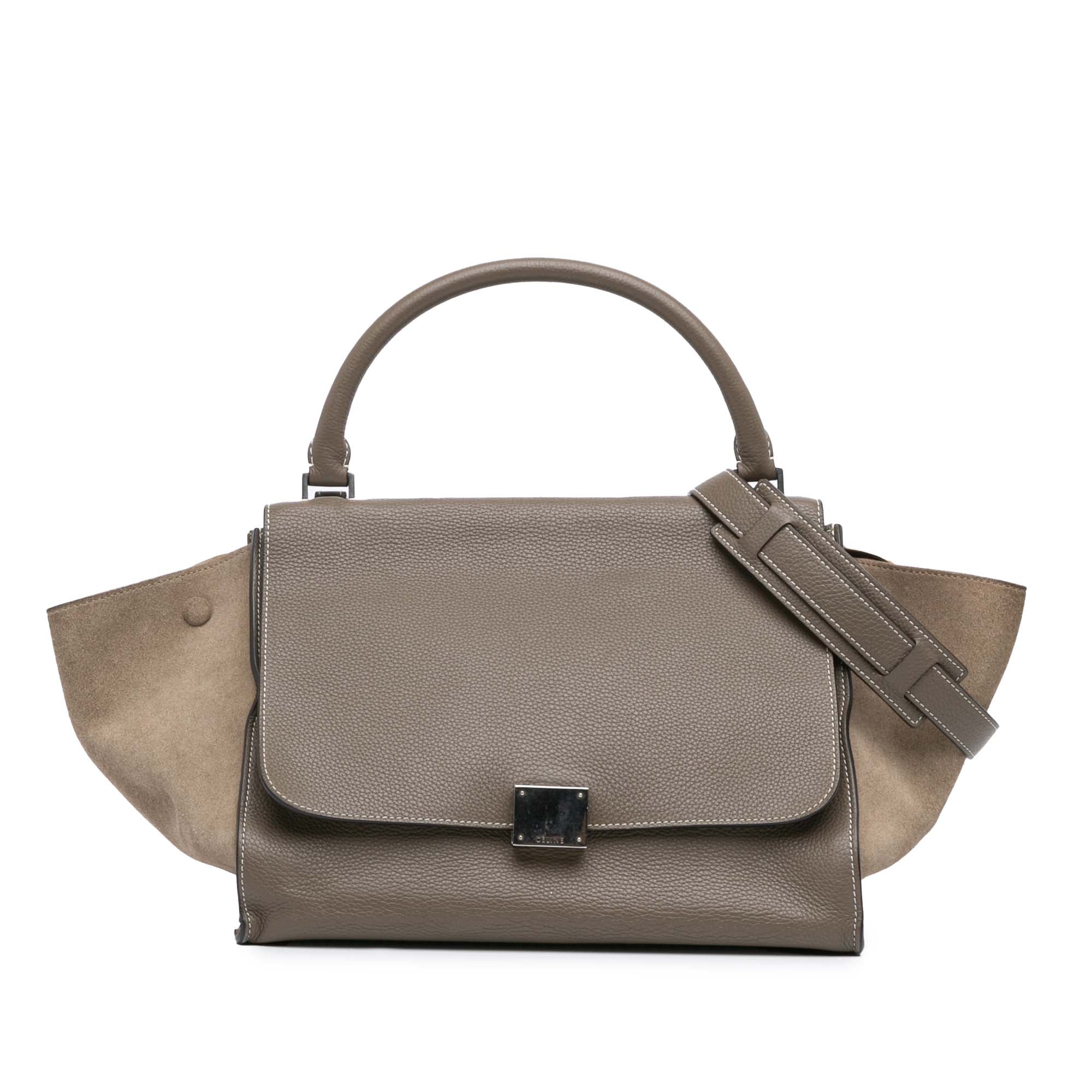 Medium Leather Trapeze Satchel