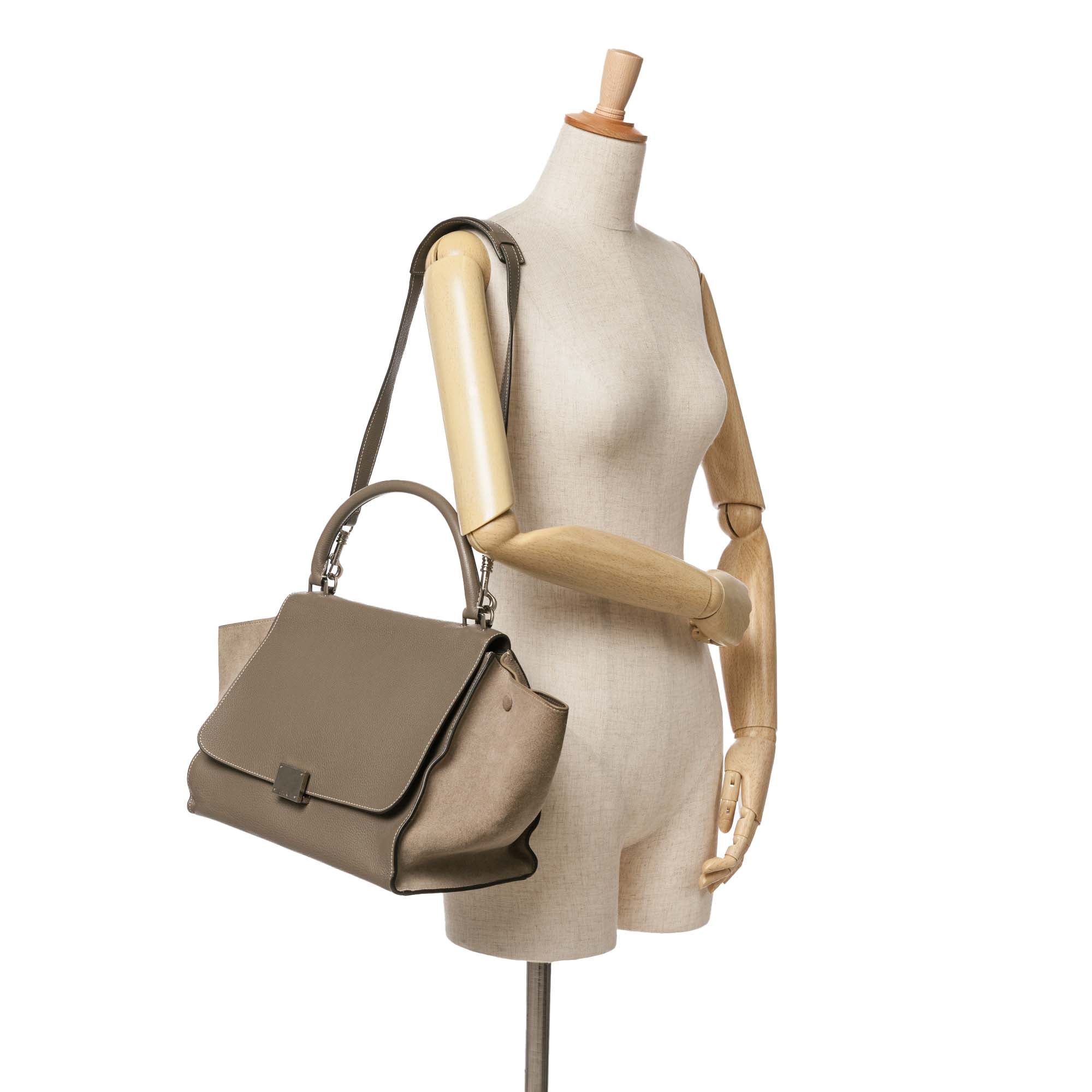 Medium Leather Trapeze Satchel