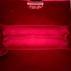 Quilted Satin Chain Around Clutch