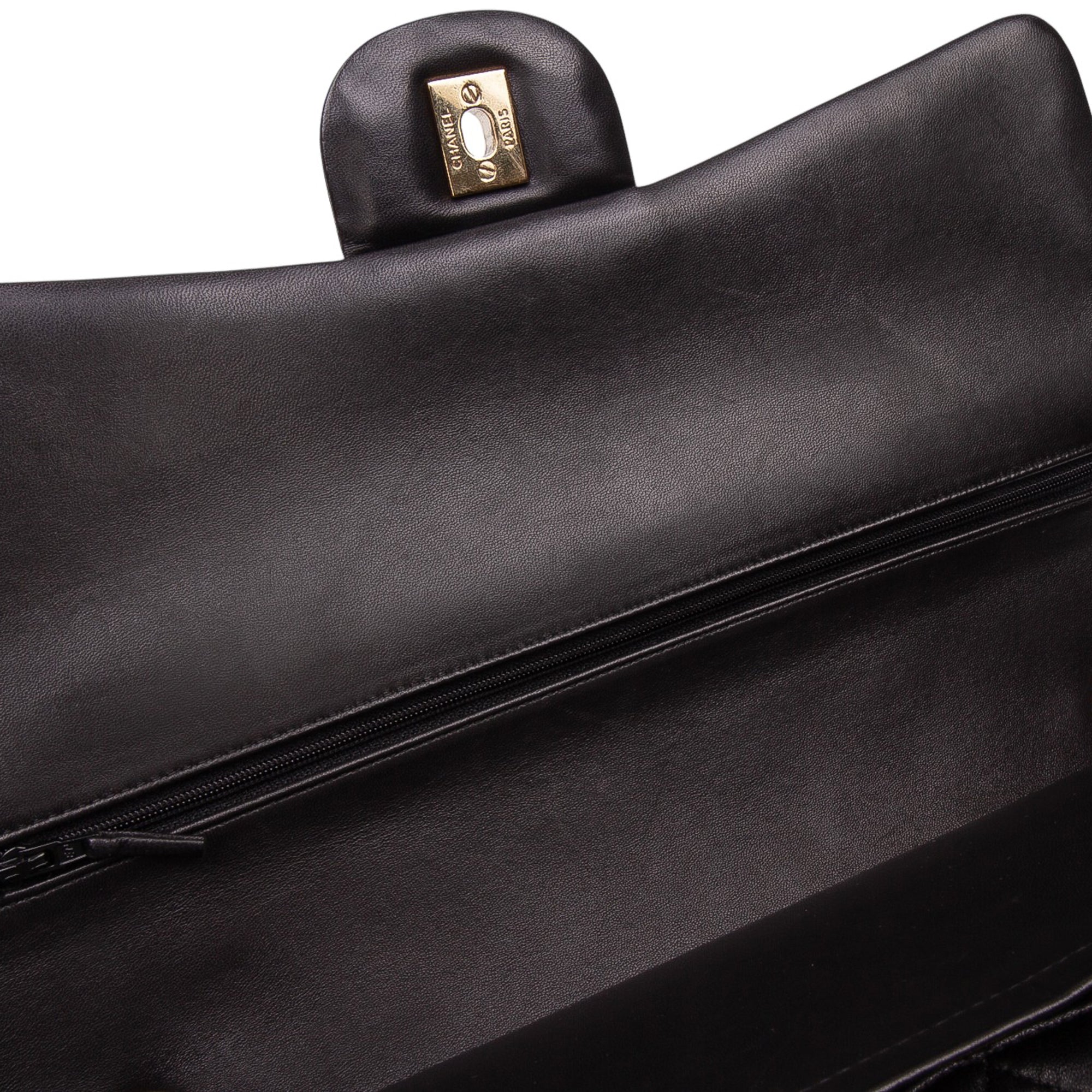 Maxi Classic Lambskin Double Flap