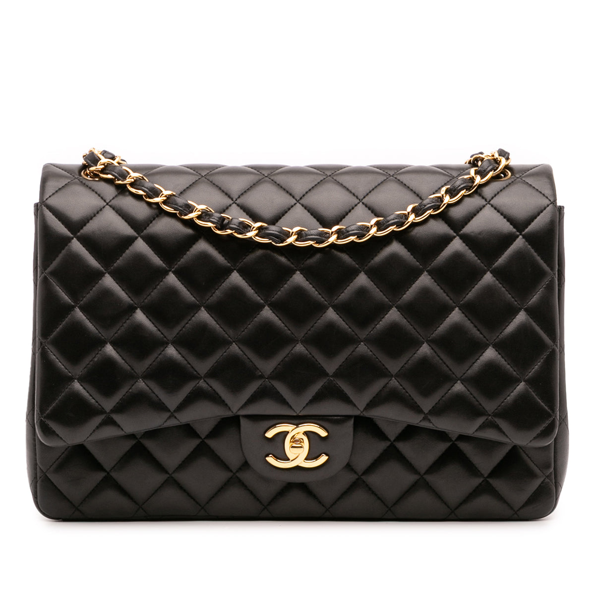 Maxi Classic Lambskin Double Flap