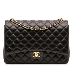 Maxi Classic Lambskin Double Flap