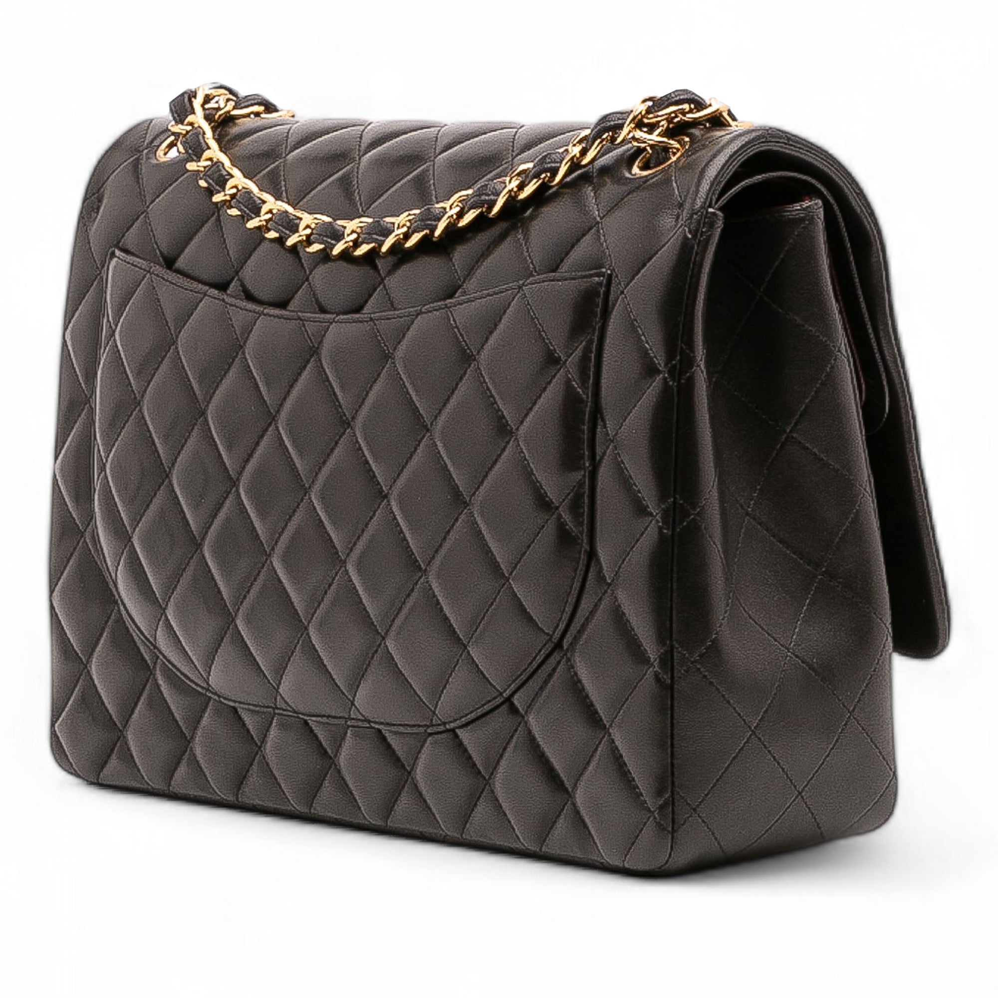 Maxi Classic Lambskin Double Flap