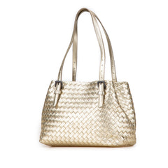 Small Metallic Nappa Intrecciato Cesta Tote