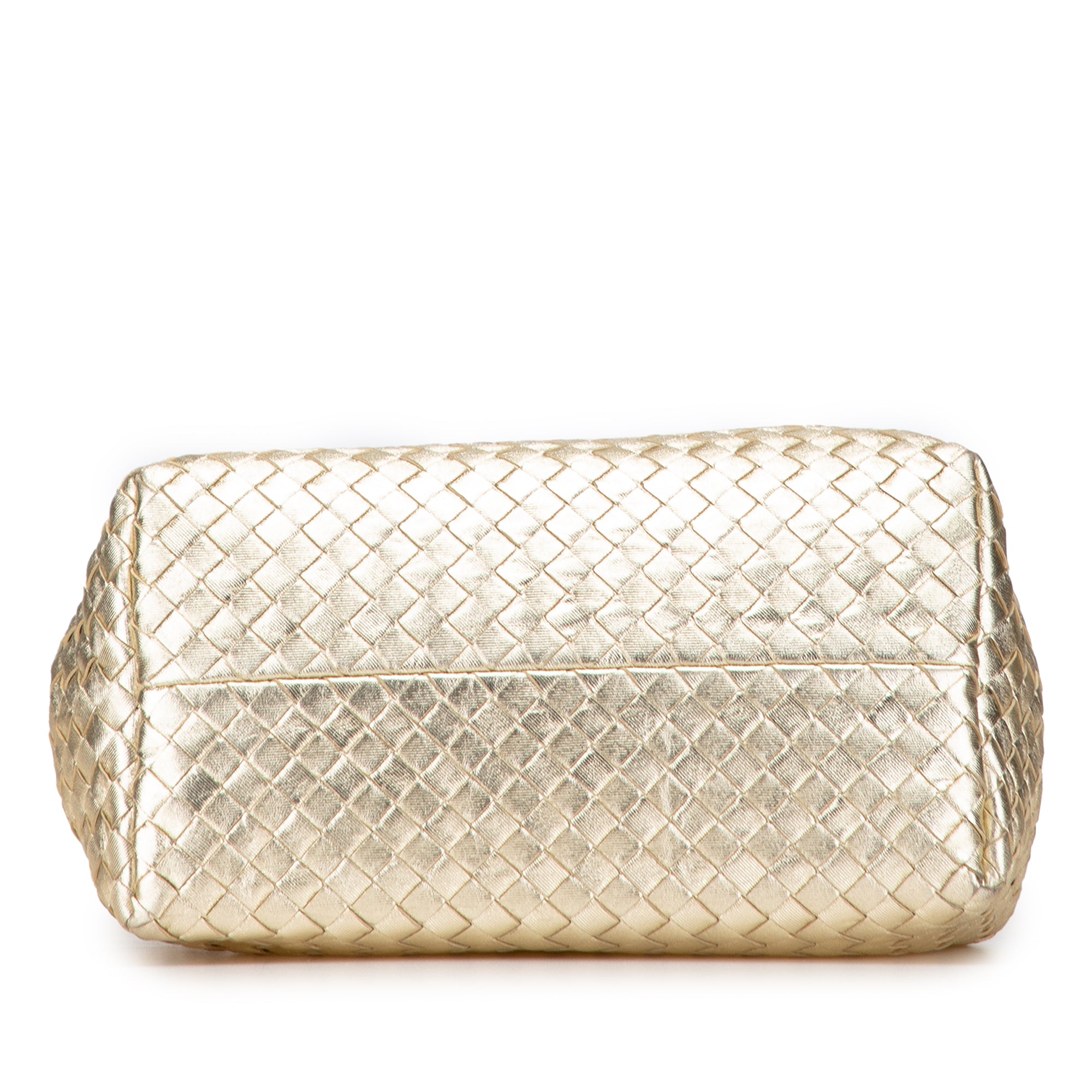 Small Metallic Nappa Intrecciato Cesta Tote