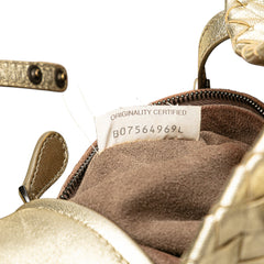Small Metallic Nappa Intrecciato Cesta Tote