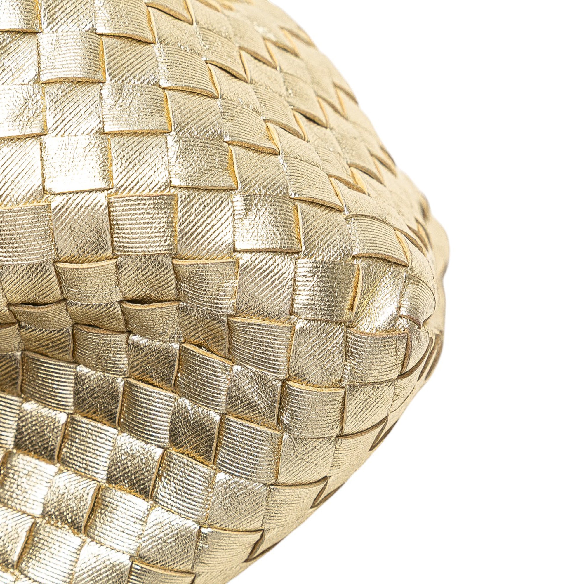 Small Metallic Nappa Intrecciato Cesta Tote