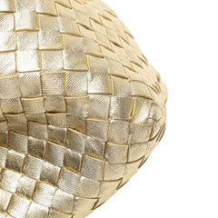 Small Metallic Nappa Intrecciato Cesta Tote