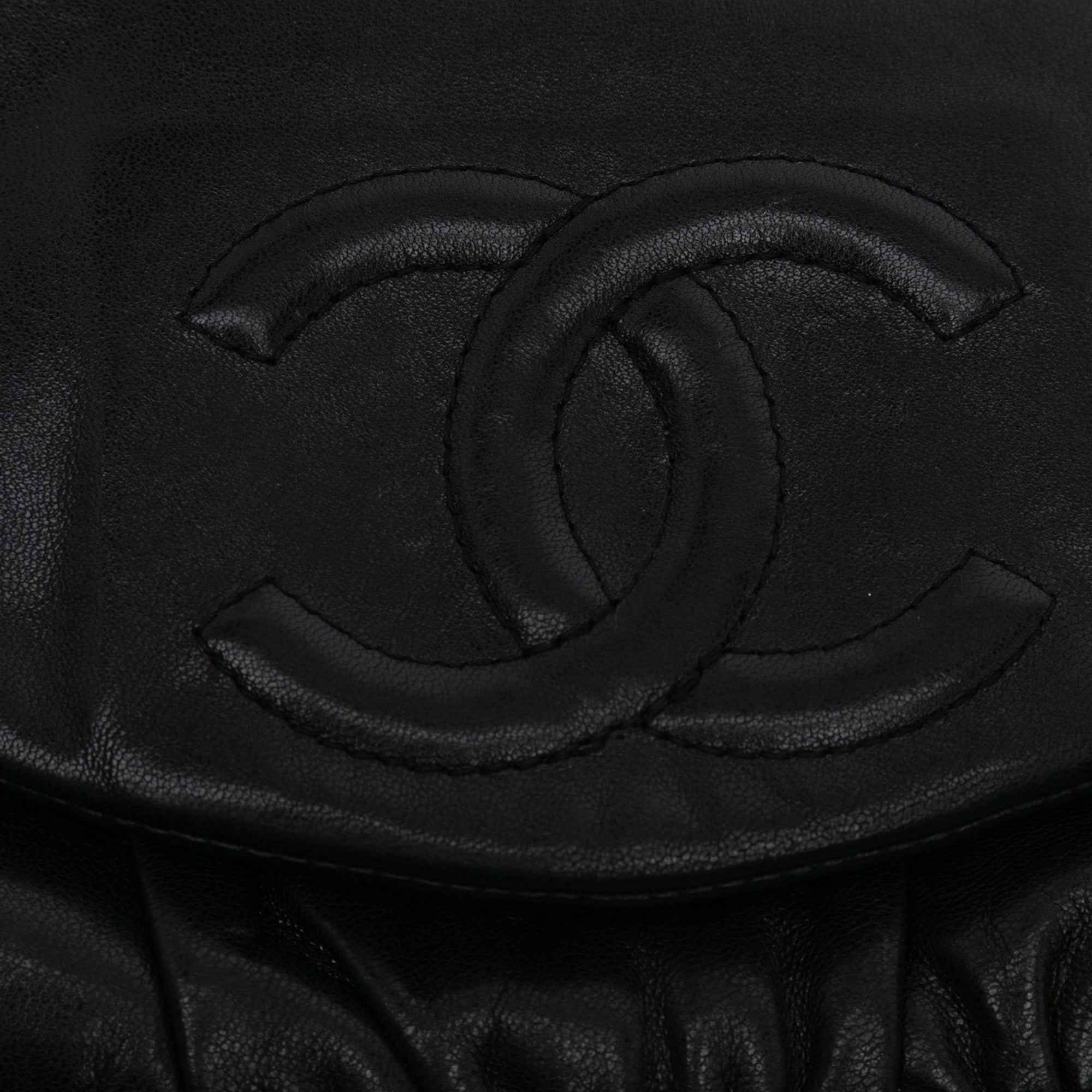 CC Lambskin Half Moon Wallet on Chain