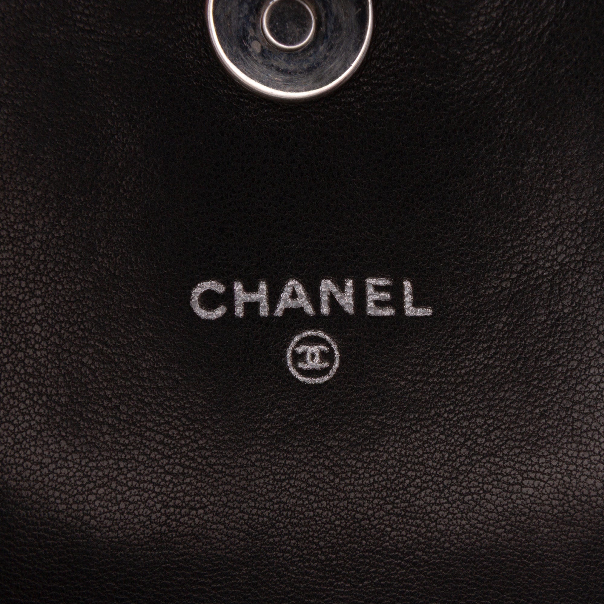 CC Lambskin Half Moon Wallet on Chain