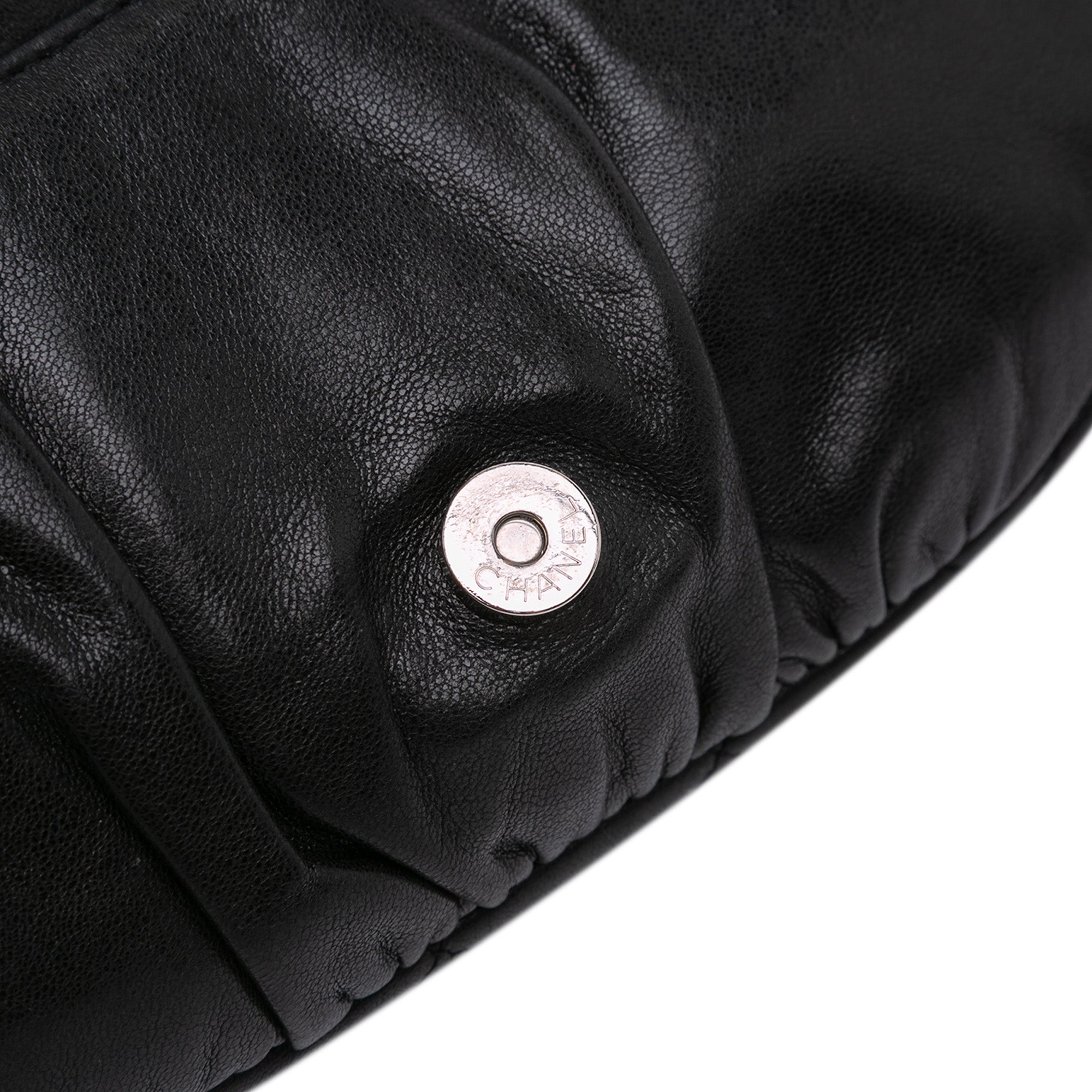 CC Lambskin Half Moon Wallet on Chain