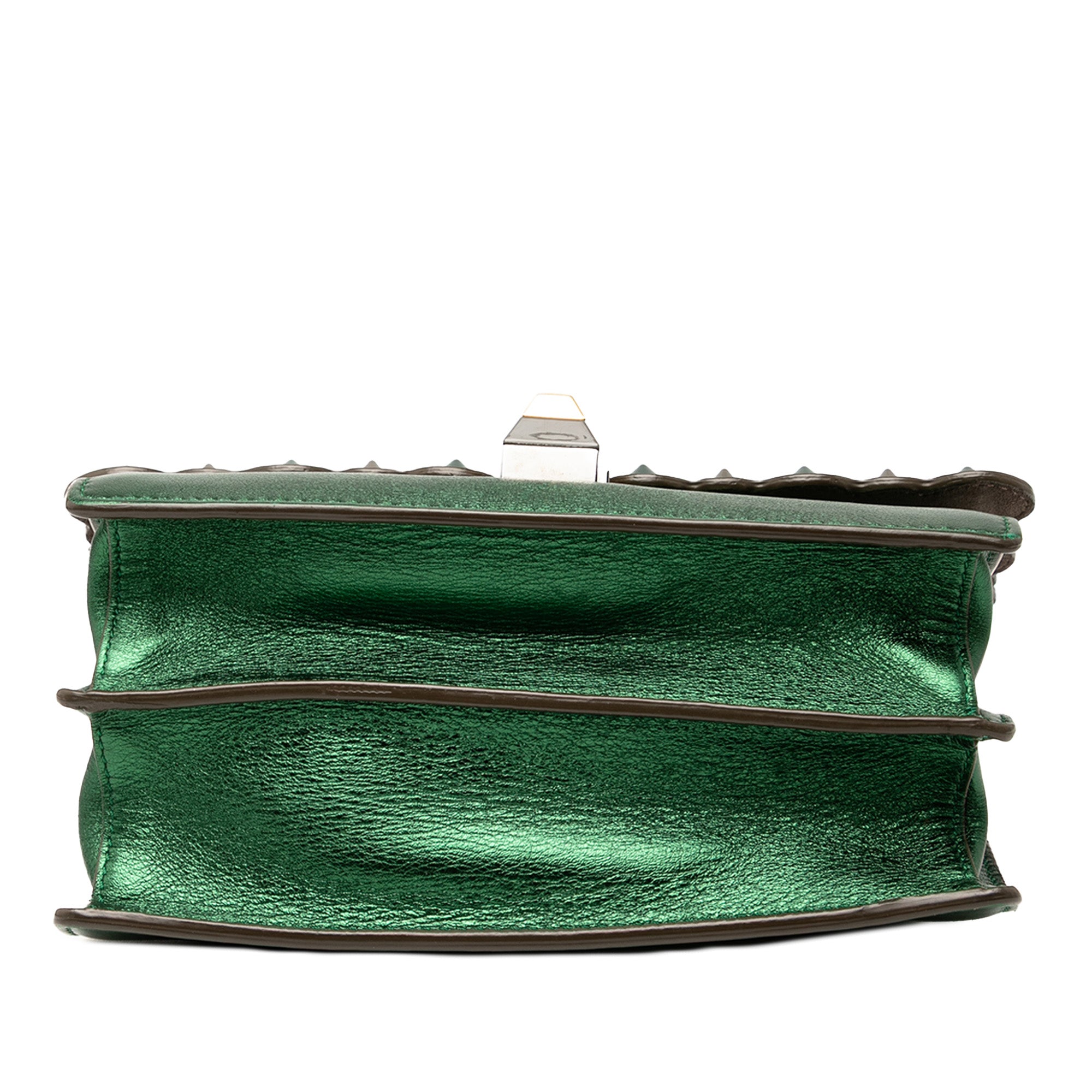 Small Leather Scalloped Kan I Crossbody