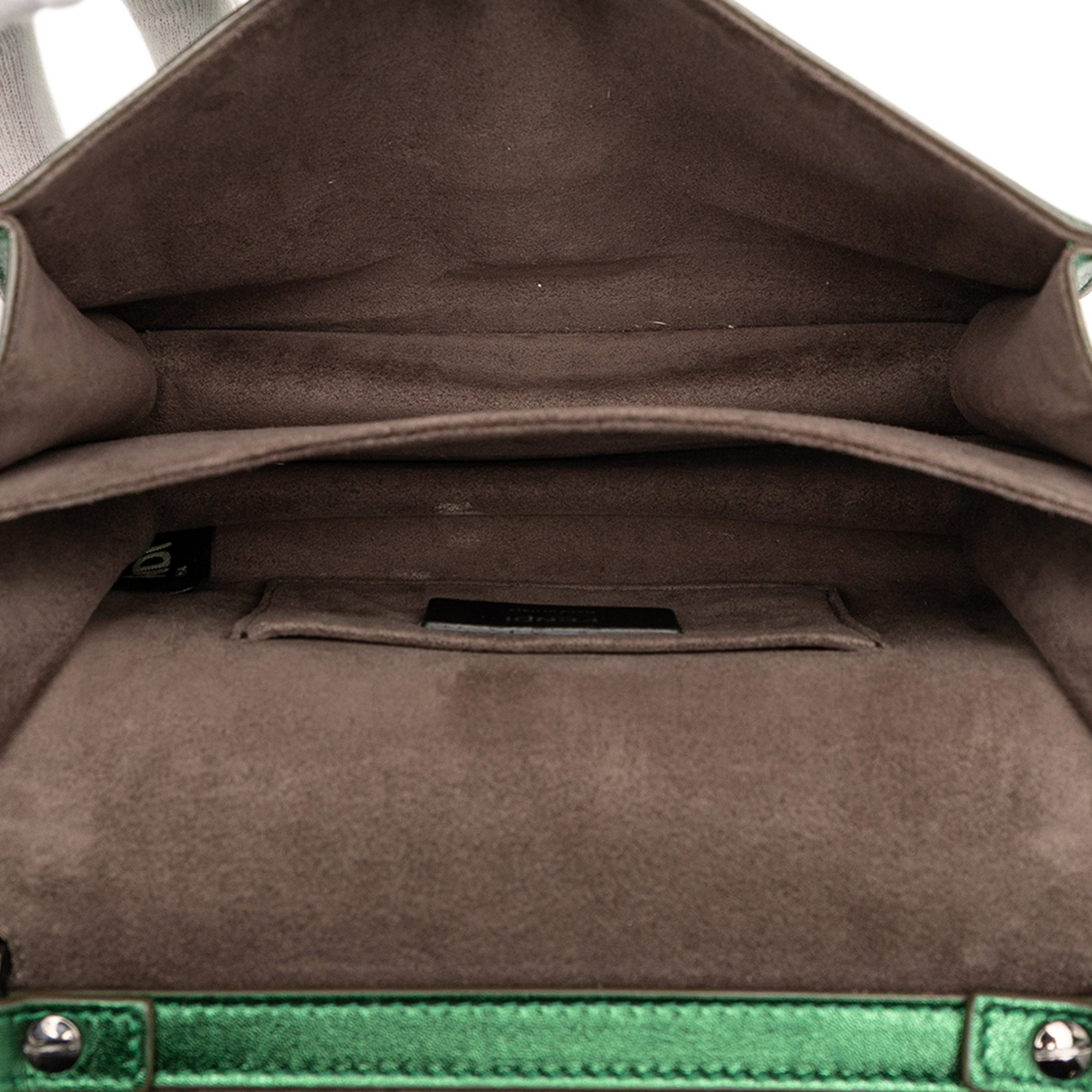 Small Leather Scalloped Kan I Crossbody