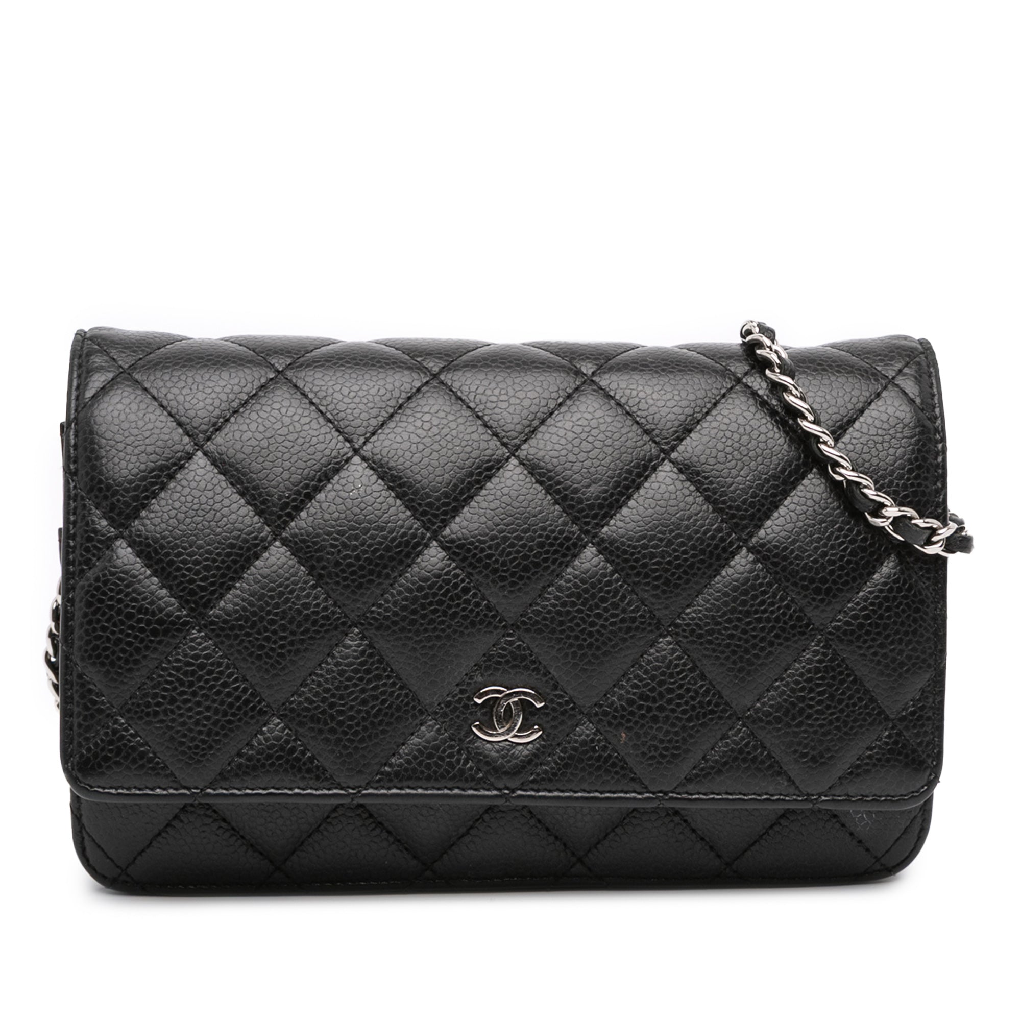 CC Quilted Caviar Wallet on Chain