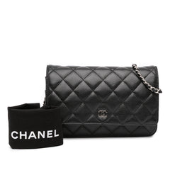 CC Quilted Caviar Wallet on Chain